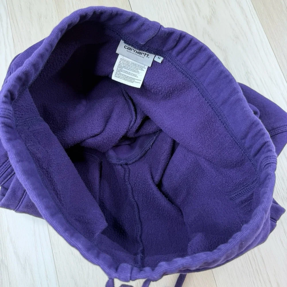 Carhartt WIP Work In Progress Purple Sweat Shorts Mens Size Medium Drawstring